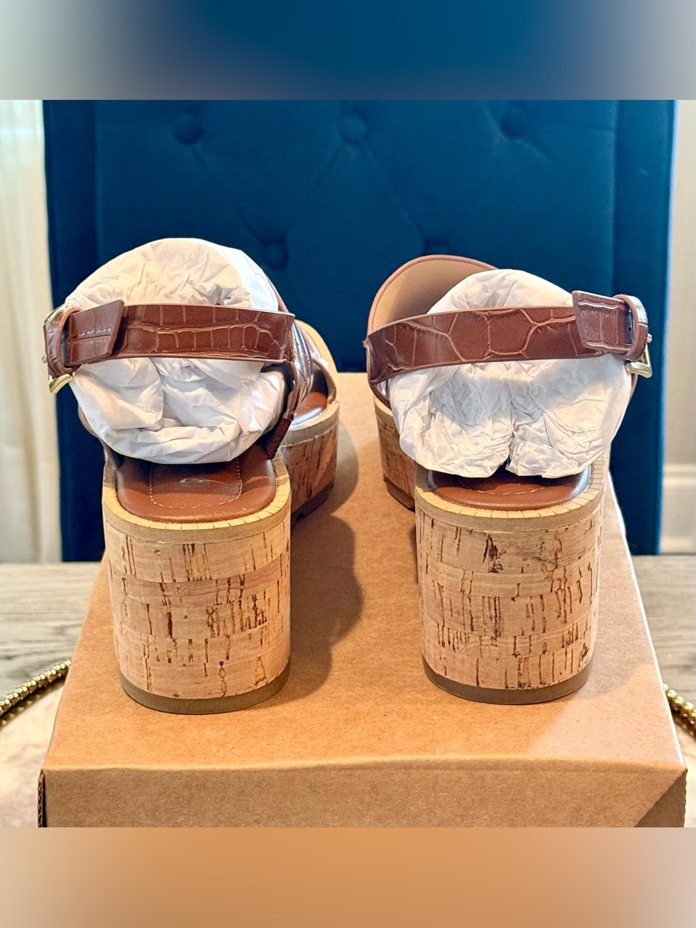 Giani Bernini Women’s Harperr Cinnamon Cork Platform Sandal | Sz. 8.5 (NWB) - Picture 4 of 6